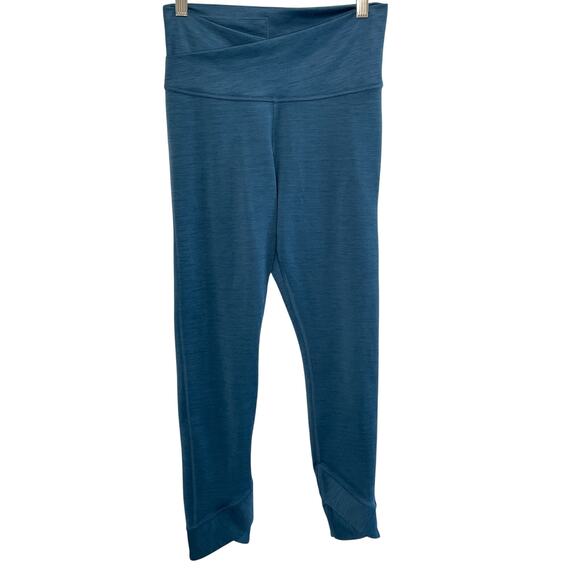 Nike Heather Blue Yoga Wrap 7/8 Tight Crossover Waist Active Leggings - Picture 4 of 10